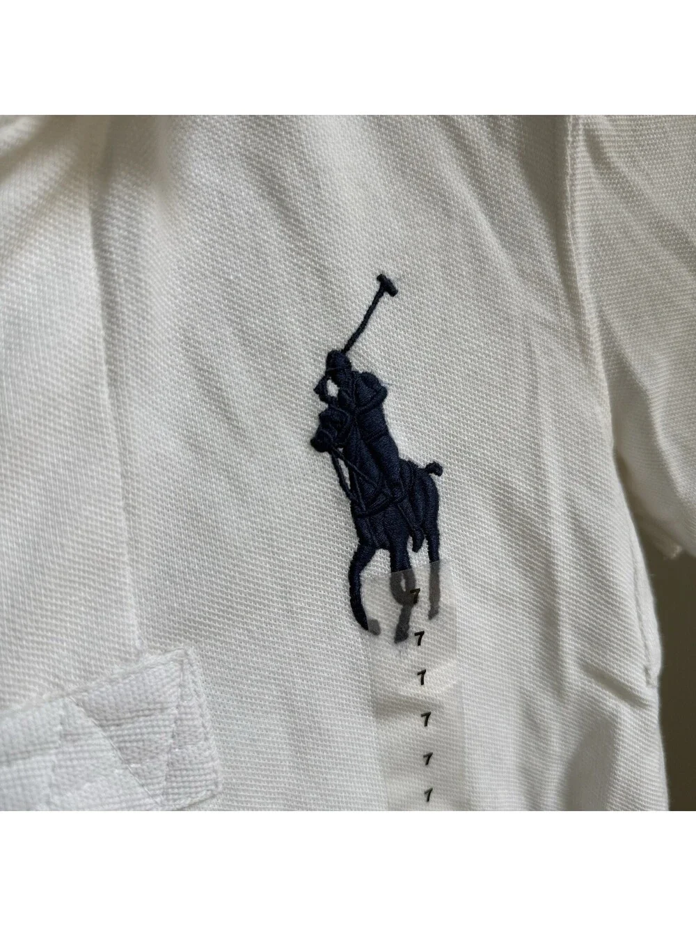 NWT Polo Ralph Lauren USA Big Pony Polo Shirt Youth Size 7 Unisex White